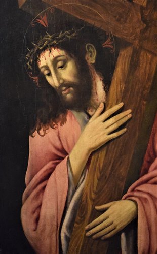 Cristo Portacroce, olio su tavola